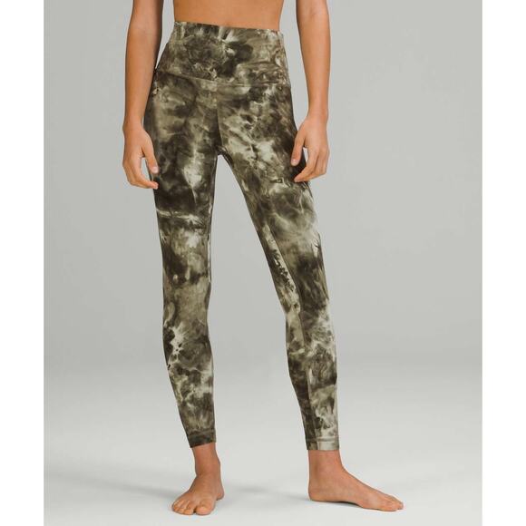 Lululemon Align High-Rise Pant 28" Diamond Dye Light Sage Medium Olive Size 0 - Picture 4 of 8